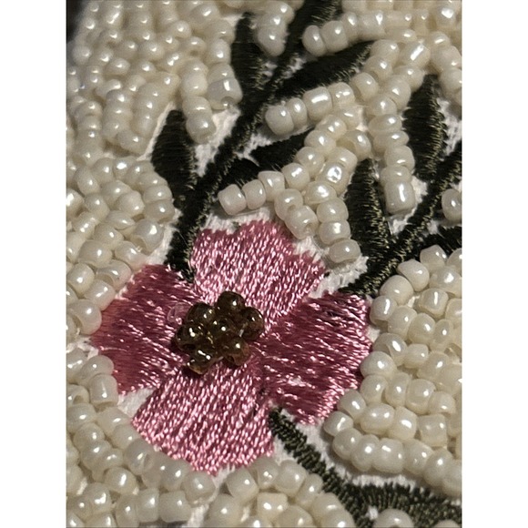 Francesca's Happily Ever After Beaded Clutch Bride Wedding Shower Handbag Purse - Picture 8 of 9